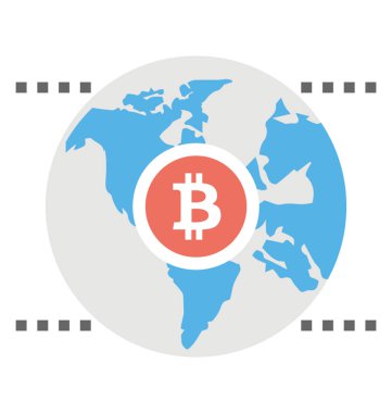 Cryptocurrency küre para gelecek gösterilen bitcoin tarafından işgal olduğunu 