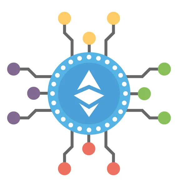 Digital sign of ethereum currency symbolising towards ethereum icon