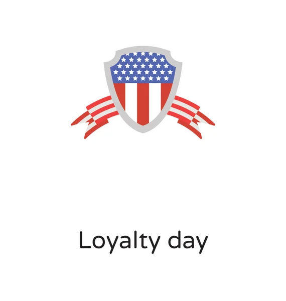 Distintivo Com Bandeira Americana Mostrar Cidadãos Americanos Recordar Lealdade Pelo —  Vetores de Stock