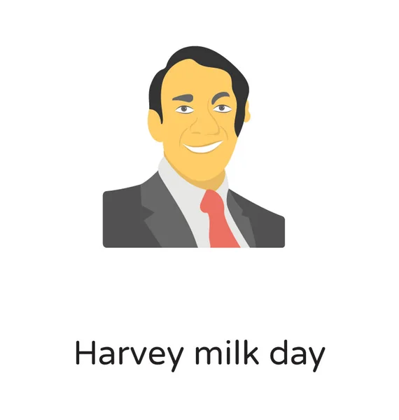 Human Avatar Harvey Showing Celebrations Harvey Milk Day Harvey Memorial — Stock Vector