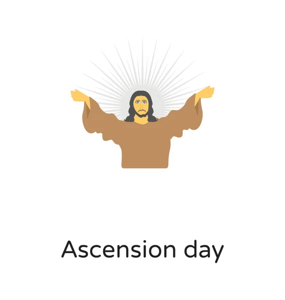 Jesus Cristo Avatar Com Braços Abertos Comemorando Celebração Festa Santa — Vetor de Stock