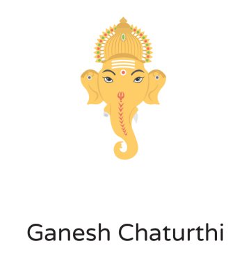 Ganesh chaturthi fikrine Hindu tanrısı ganesha avatar crown ile gösterilen
