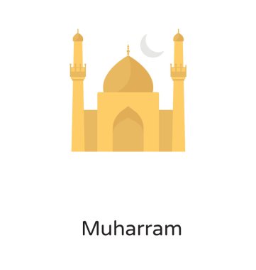 Imam hussain shrine icon is holy depiction of muharram the remembrance event clipart