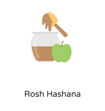 Elma sirkesi, bal sopa ve elma rosh hashanah kutlama Yahudi dini olay fikir açıklayan 