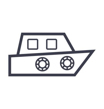 Vapur düz hat illüstrasyon