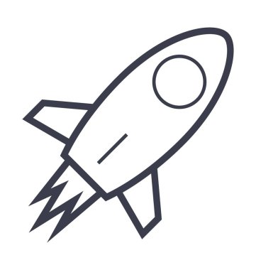 Roket düz hat illüstrasyon