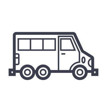 Van düz hat illüstrasyon