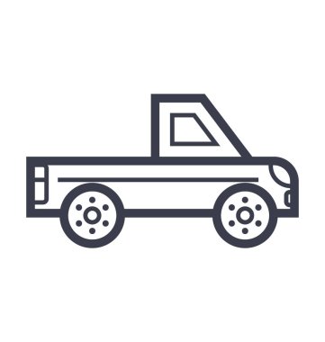 Kamyon düz hat illüstrasyon kadar Seç