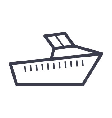 Vapur düz hat illüstrasyon