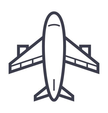 Uçak düz hat illüstrasyon