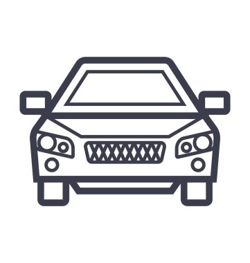 Araba düz hat illüstrasyon