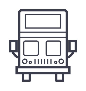 Çift katlı düz hat illüstrasyon