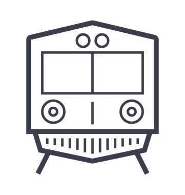 Tramvay düz hat illüstrasyon