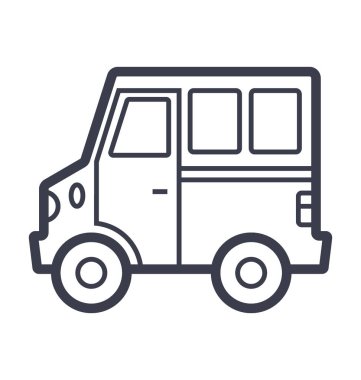 Van düz hat illüstrasyon