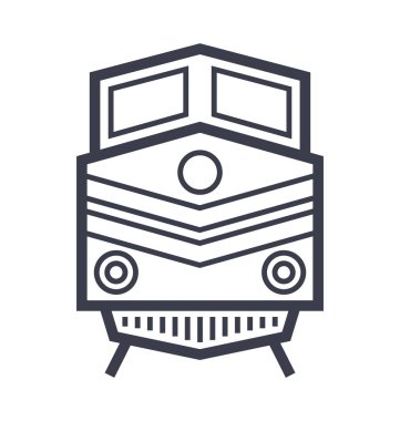 Tren düz hat illüstrasyon