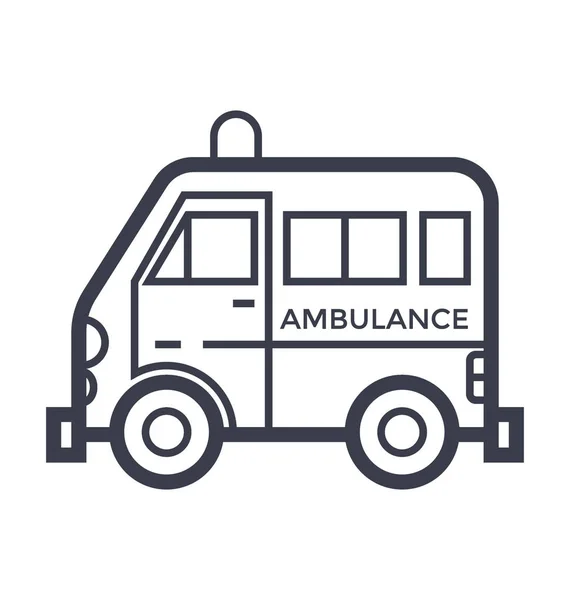 Ambulance Flat Line — стоковый вектор