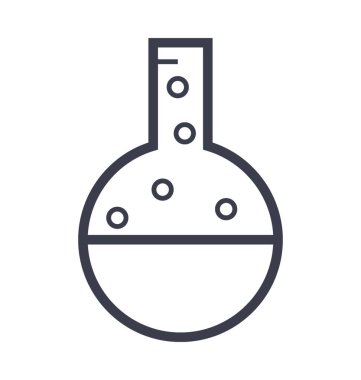 Konik şişesi düz vektör simgeler.