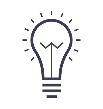 ampul düz vektör simgeler.