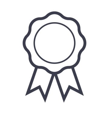 Şerit rozet düz vektör simgeler.