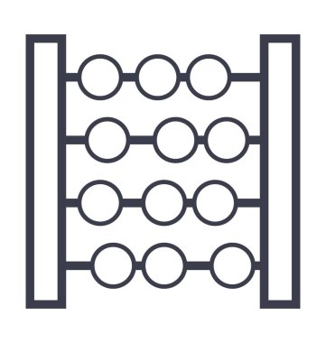 Abaküs düz vektör simgeler.