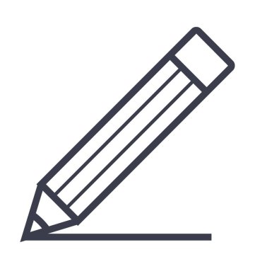 kalem düz vektör simgeler.