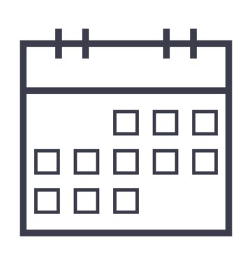 Takvim düz vektör simgeler.