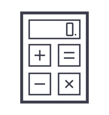 Hesap makinesi düz vektör simgeler.