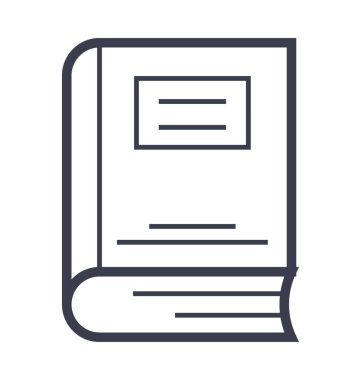 ders kitabı düz vektör simgeler.