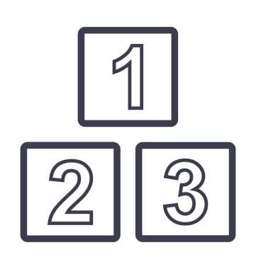 Eğitim blokları düz vektör simgesi