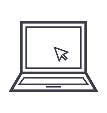 Laptop Düz Vektör Simgesi