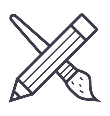 Sanat düz vektör simgesi