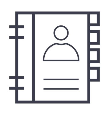 adres defteri düz vektör simgesi