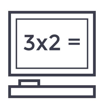 Matematik düz vektör simgesi