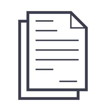 Metin sayfası düz vektör simgesi