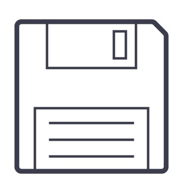 Disket düz vektör simgesi