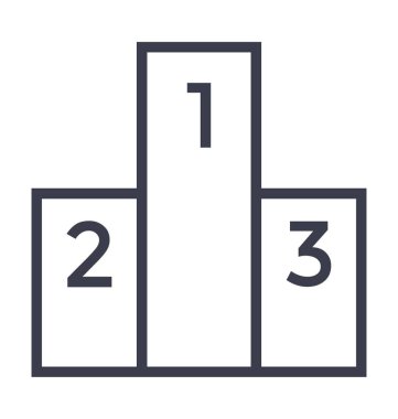 Podyum düz vektör simgesi