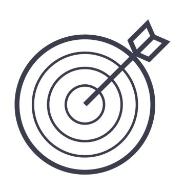 okçuluk düz vektör simgesi