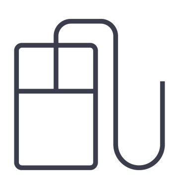 Bilgisayar fare düz vektör simgesi