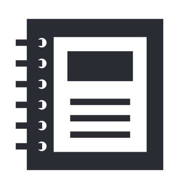 Not defteri satırı vektör simgesi