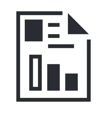 Grafik rapor çizgi vektör simgesi
