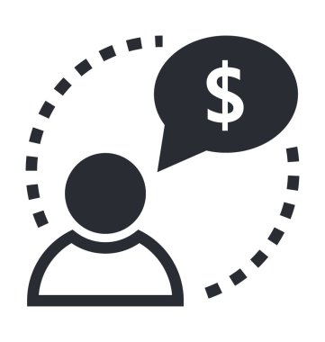  Muhasebeci satırı vektör simgesi