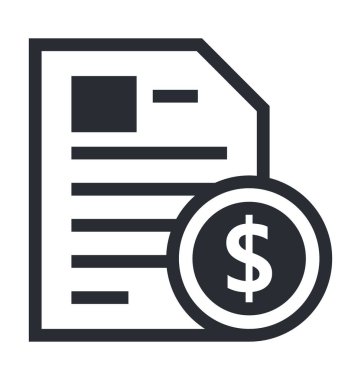  İş raporu satırı vektör simgesi