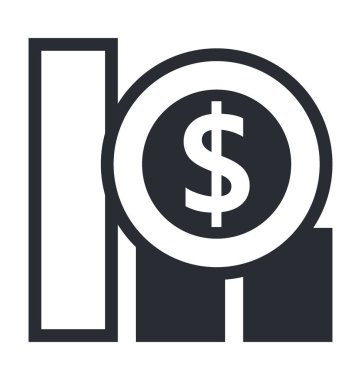  İş grafiği çizgi vektör simgesi