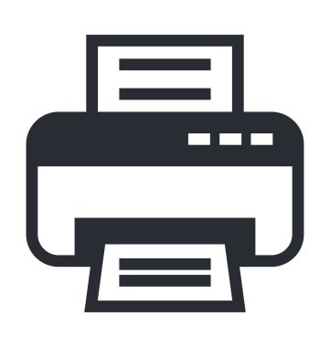  yazıcı satırı vektör simgesi