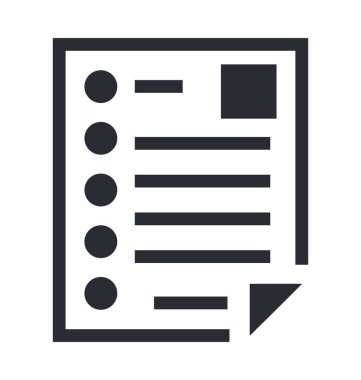 Özgeçmiş satırı vektör simgesi