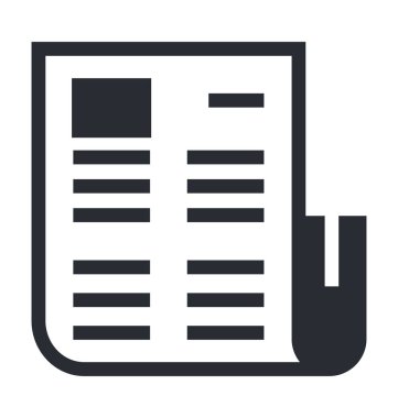  Gazete çizgi vektör simgesi