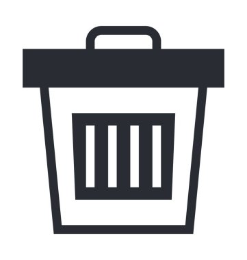 Çöp Kovası satırı vektör simgesi