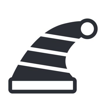 Noel Baba şapkası düz vektör simgesi