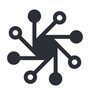 Kar tanesi düz vektör simgesi