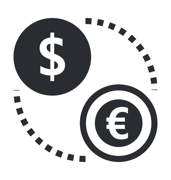 Currency Exchange Line Vector Icon — Stock Vector